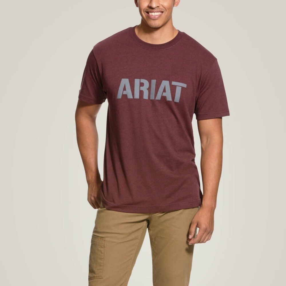 Nwt Ariat rebar cotton string block shirt